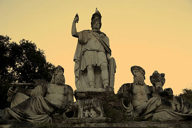 fontana del dea di roma a roma, italia - fontana della dea roma foto e immagini stock