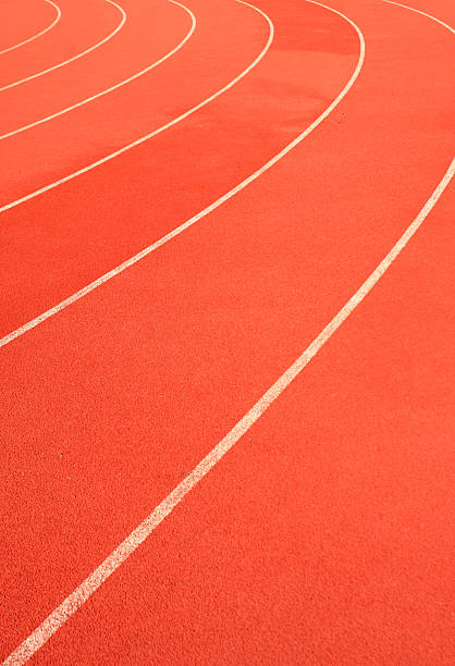 istock Run race track in sport stadium. 490987824
