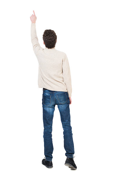 istock Back view of pointing business man. 490987968