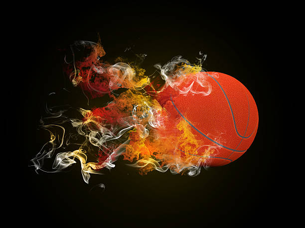 istock Basketball in the colored smoke 490988143