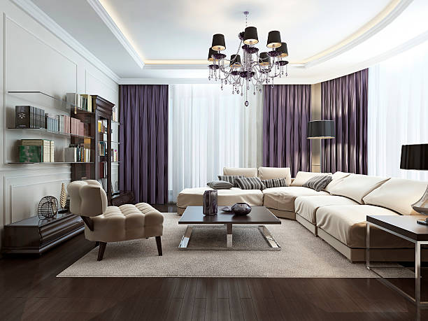 istock Living room in Art Deco style 490988340