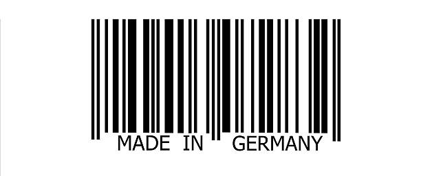 Made in Germany on barcode stock photo