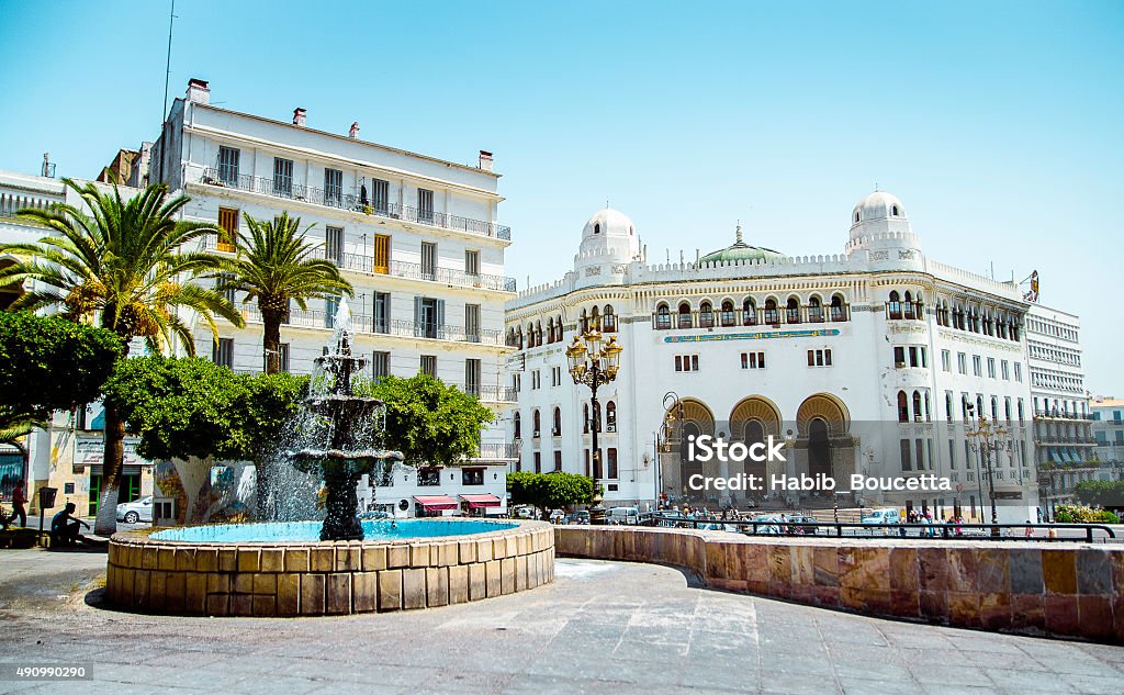 The Great Post Office in Algiers The Grande Poste d'Alger is a neo-Moorish style building , (or, more precisely, of the style called "arabisance") built in Algiers in 1910 by the architects Voinot and Toudoire. Algiers - Algeria Stock Photo