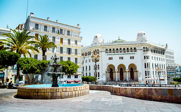 The Great Post Office in Algiers The Grande Poste d'Alger is a neo-Moorish style building , (or, more precisely, of the style called "arabisance") built in Algiers in 1910 by the architects Voinot and Toudoire. algiers stock pictures, royalty-free photos & images