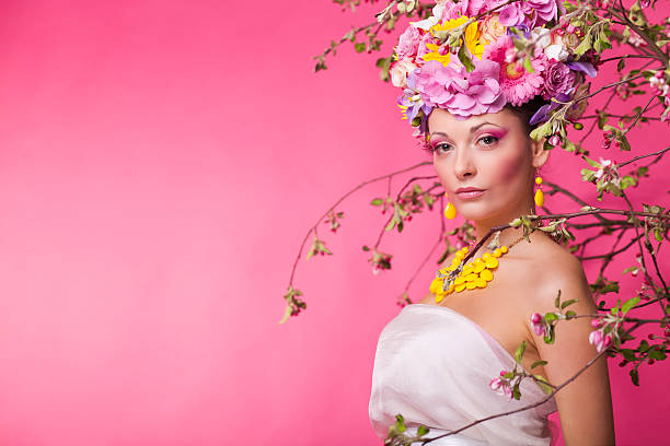 istock Woman flower banner advertisment template 490990389