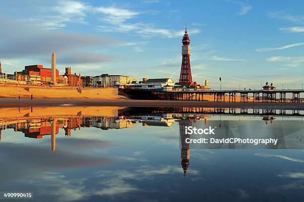Blackpool Tower Reflection Stock Photo - Download Image Now - Blackpool, Blackpool Tower, Lancashire