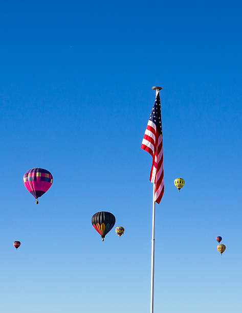 istock American Flag and Hot Air Balloons 490990462
