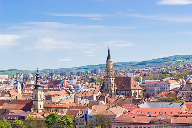 istock Scenic view of Cluj-Napoca under blue sky, Romania 490993433