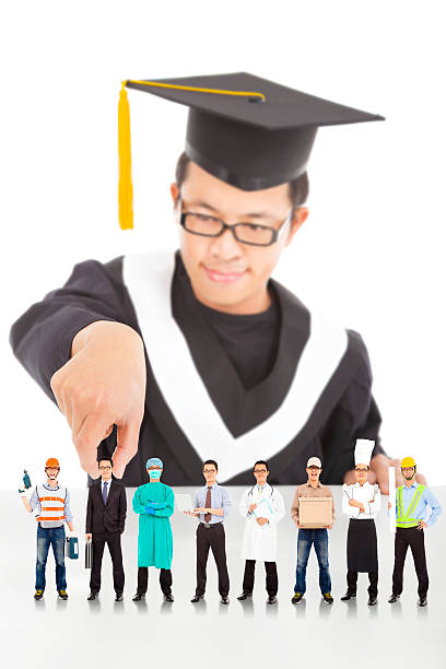 istock Graduation student choose his career in the future 490993663