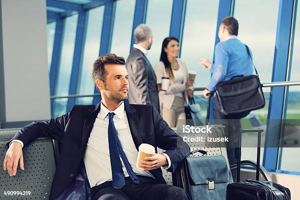 Waiting For The Flight Stock Photo - Download Image Now - Airport Departure Area, Business, 30-34 Years