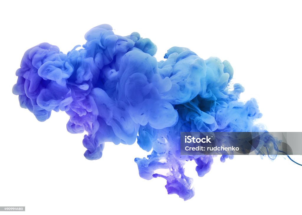 Acrylic colors in water. Acrylic colors in water. Abstract background. Ink Stock Photo