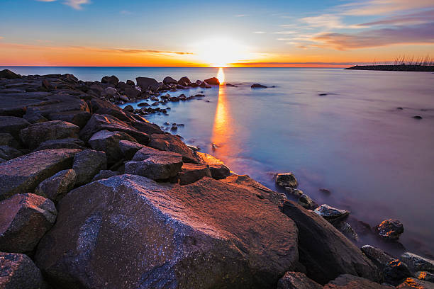 istock Sunset at sea in Italy 490994552