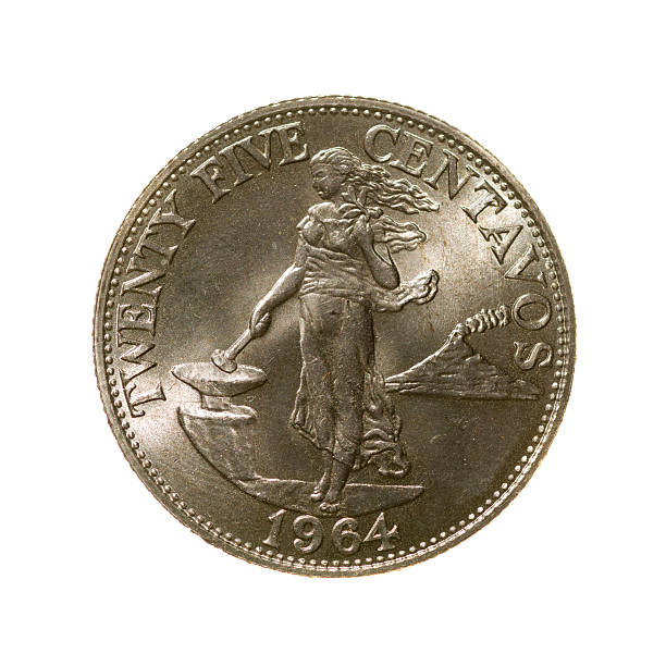 istock Twenty-five centavos coin Philippines isolated on white backgro 490995630