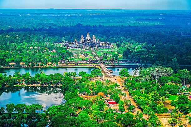 istock Aerial view of Angkor Wat Temple 490996072