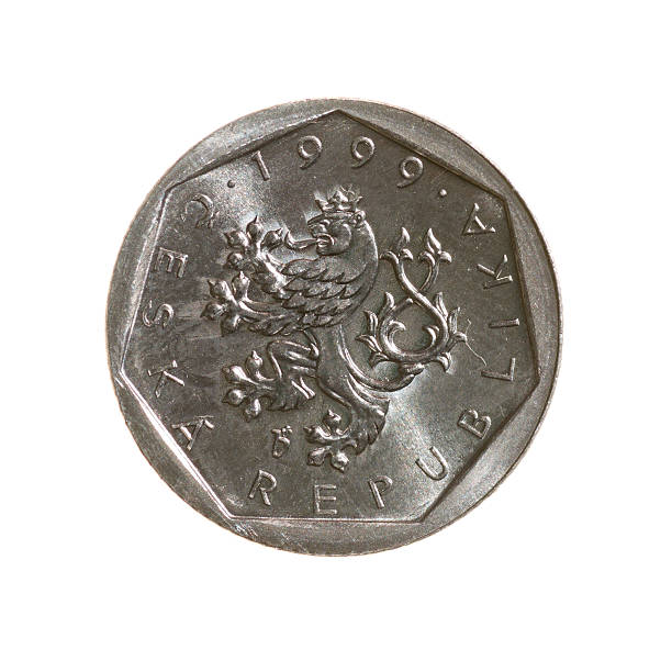 istock coin twenty hellers Czech Republic isolated on a white backgrou 490996768