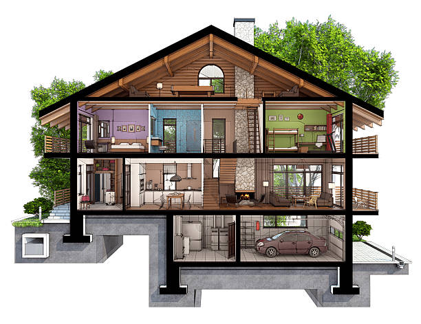 istock 3d section of a country house 490997390
