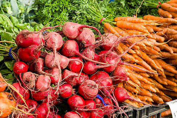 istock Red beets displayed at the market 490997584