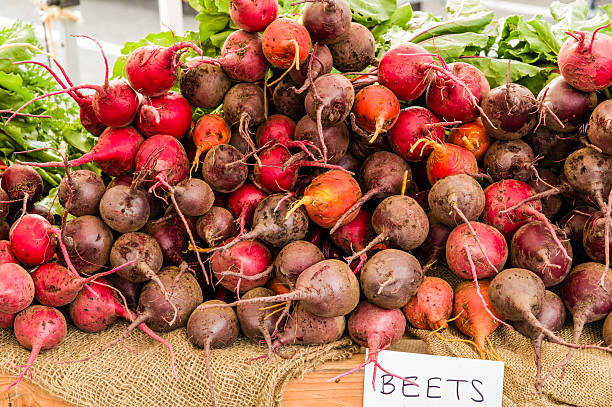 istock Red beet roots at the market 490999994