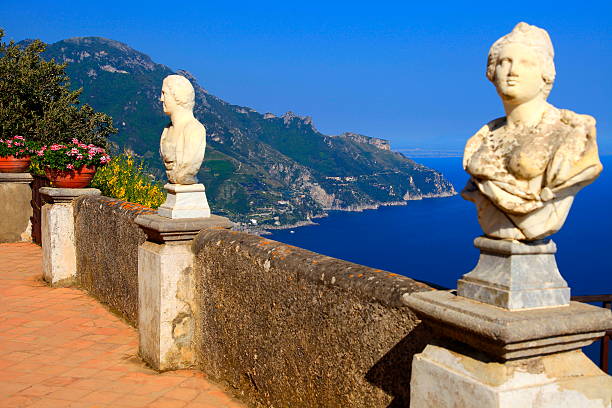 Italian Amalfi Coast from Belvedere “Terrace of Infinity”, Ravello You can see my Italy photo collection (Amalfi Coast, Tuscany, Lake Garda, Cinque Terre, Venice, Dolomites, Passo dello Stelvio – Stelvio Pass: sunrises, sunsets, night photos, and much others!!) in the following link below:  ravello stock pictures, royalty-free photos & images