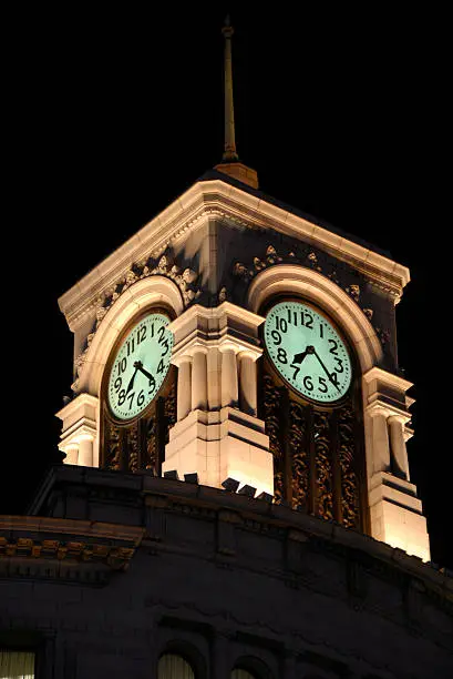 Photo of Ginza Clock Tower at night