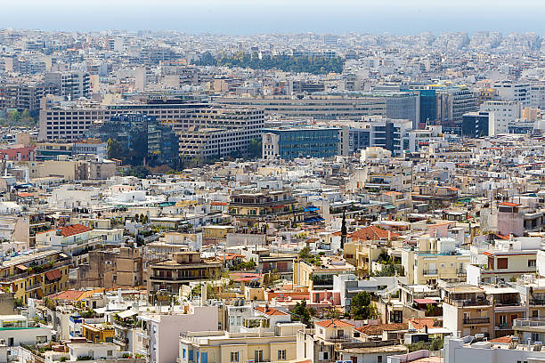 istock Panoramic view of Athens from Acropolis, Greece 491044368