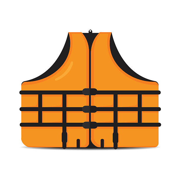 спасательный жи�лет - life jacket isolated life belt nobody stock illustrations