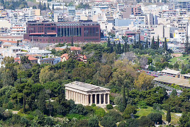 istock View to Hephaestus Temple from Acropolis, Athens, Greece. 491046770
