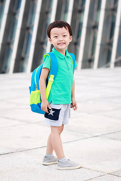 istock Little boy going to school 491056188