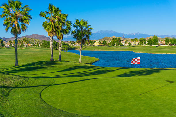 南カリフォルニアのゴルフコース - lawn desert golf california ストックフォトと画像