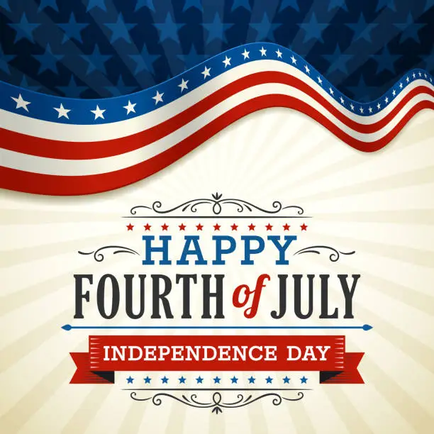 Vector illustration of Fourth of July Background