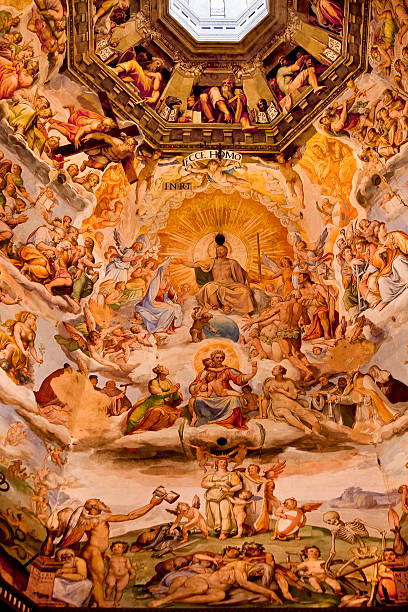 istock Jesus Christ Vasari Fresco Dome Duomo Cathedral Basilica Dome Fl 491065245