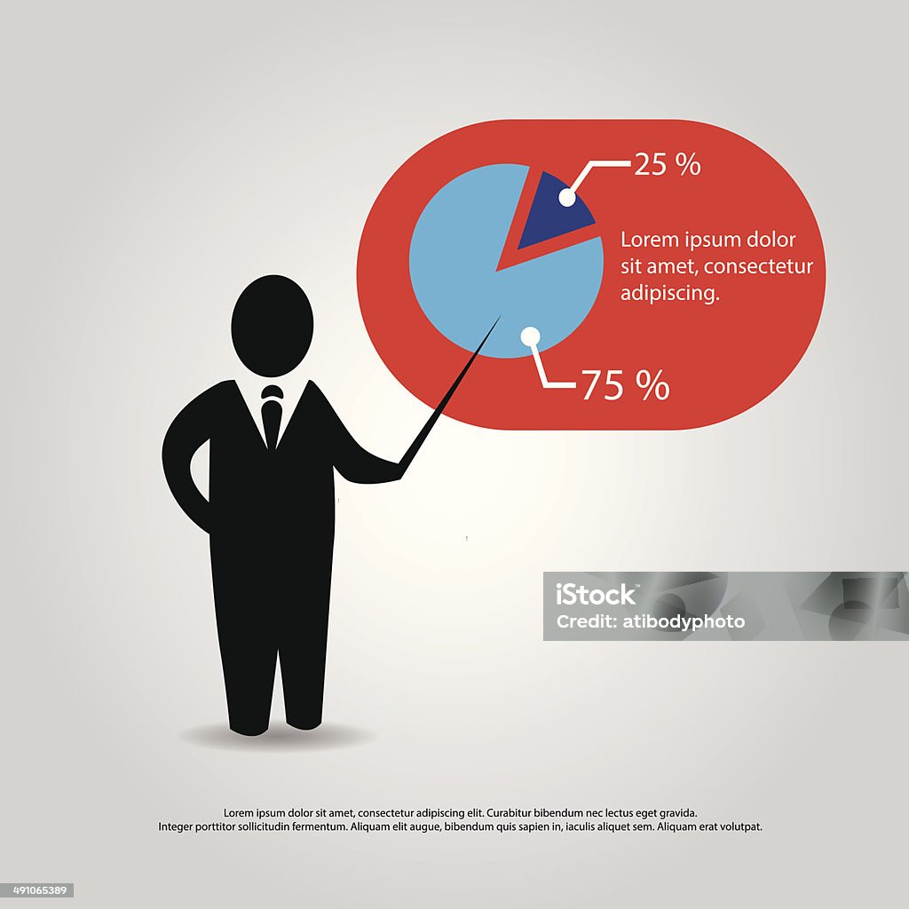 Present Graphical Business Man Present Graph Vector Stock Illustration - Download Image ...