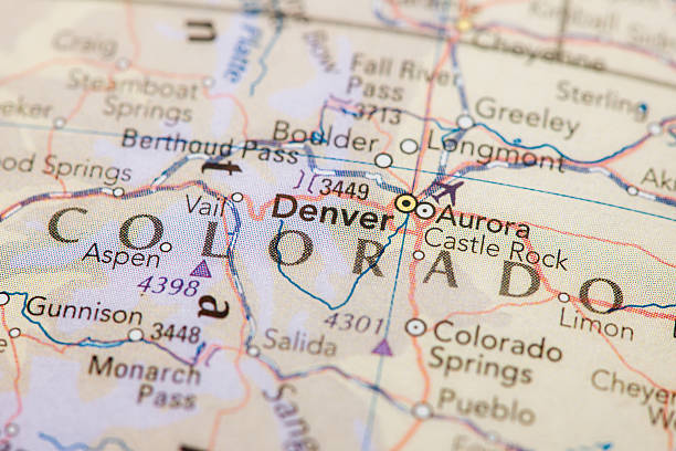 Map Of Colorado stock photo