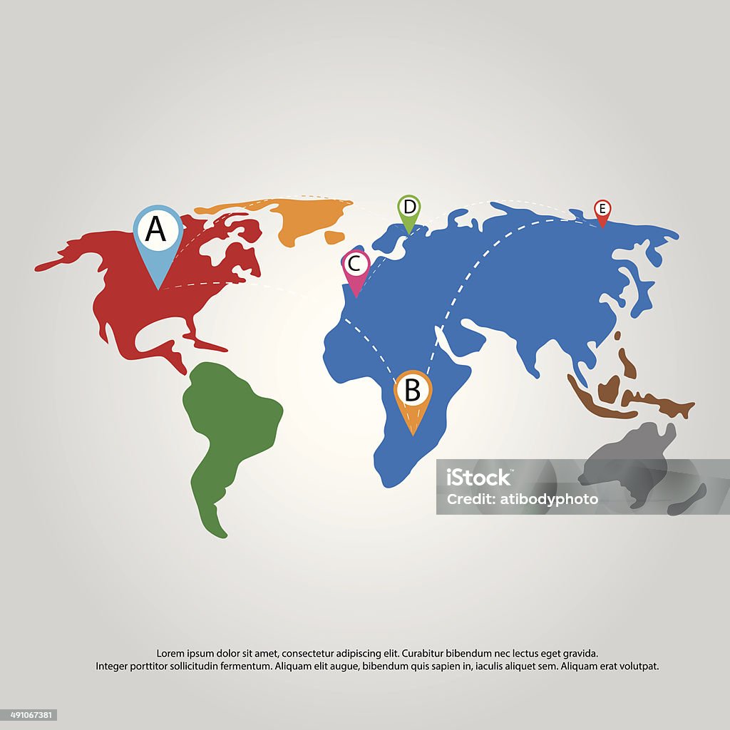 Vector Mapinfo Point Map And Point Vector Stock Illustration - Download Image Now - Abstract ...