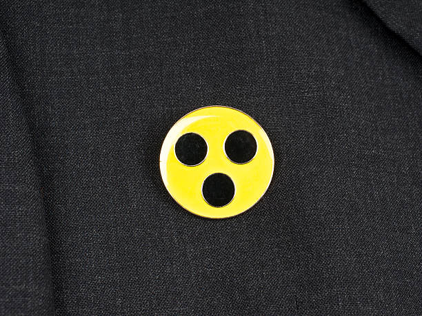 Blind button badge stock photo