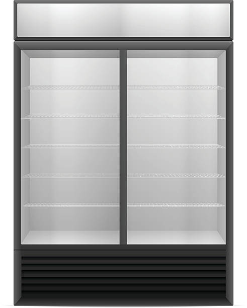 Display fridge vector art illustration