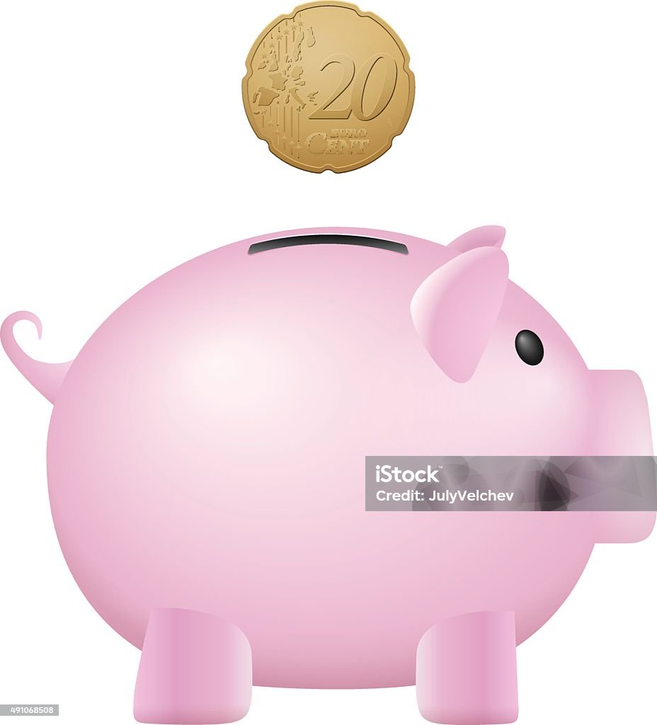 Piggy Ngân Hàng Hai Mươi Euro Cent Hình minh họa Sẵn có - Tải ...
