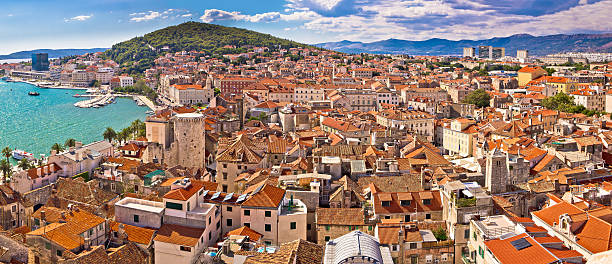 istock City of Split historic city core aerial view 491069234