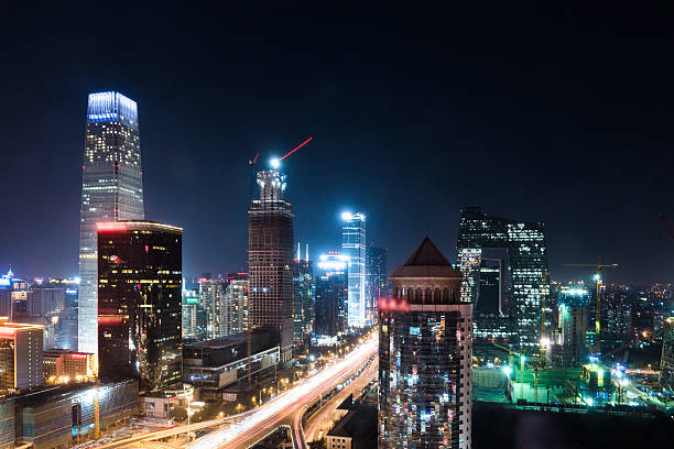 istock Aerial view of Beijing CBD area 491071518
