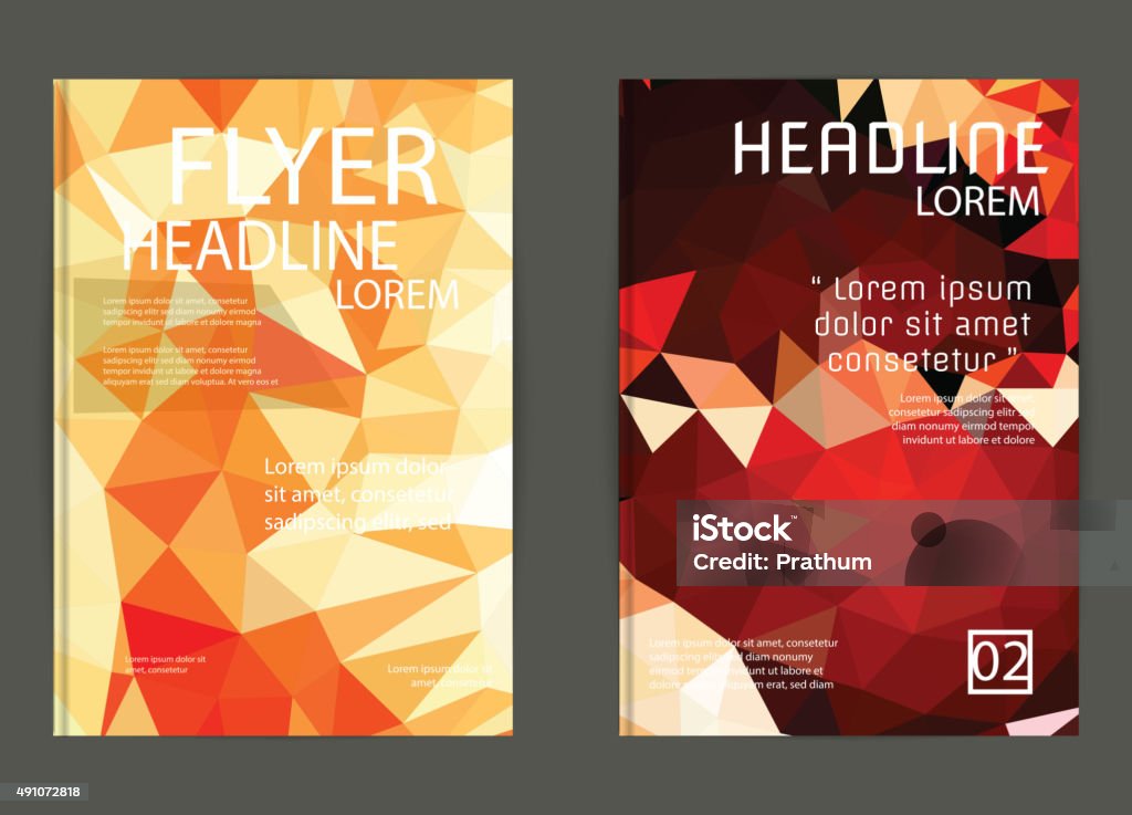 Vector Triangle Pamphlet Abstract Triangle Geometric Vector Brochure Template Flyer Layo Stock ...