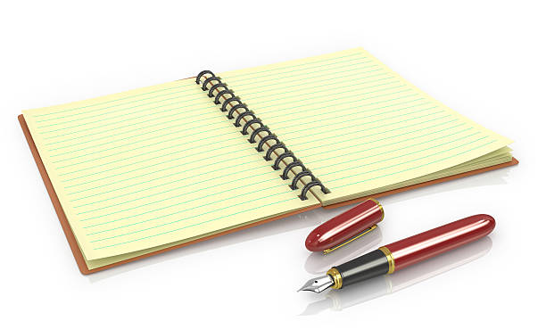 istock Notepad with fountain pen on a white background. 491074102