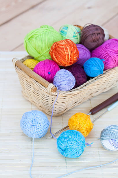 istock Colorful clews and crochet hook 491083374