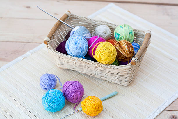 istock Colorful clews and crochet hook 491083944