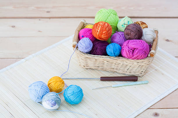 istock Colorful clews and crochet hook 491084012