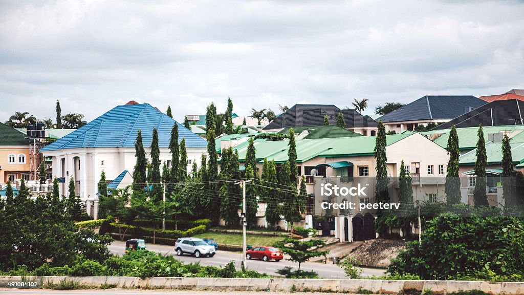 Nice residential area near Abuja, Nigeria. Abuja Stock Photo