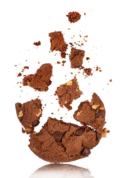 istock bitten into chocolate chip cookie with crumbs on white 491086962