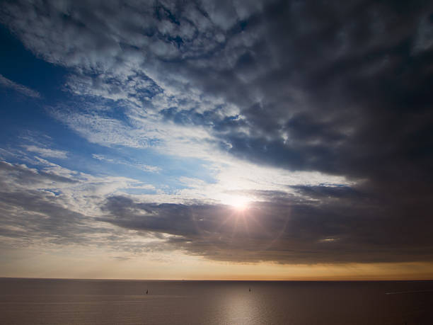 istock Storm coming in at evening. Seascape. 491098508