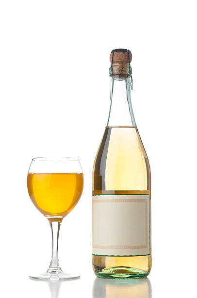 istock Wineglass and bottle isolated on white background 491100454