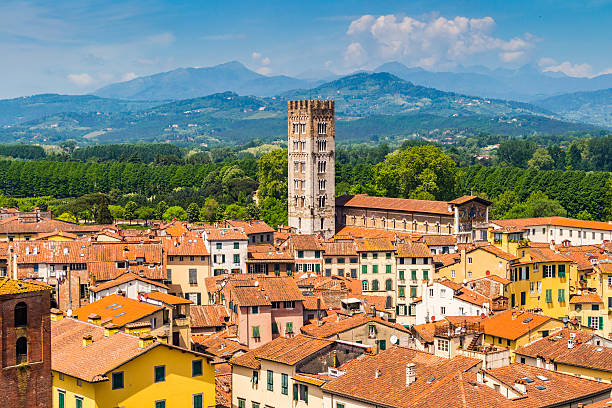 istock View over Italian town Lucca with typical terracotta roofs 491100766