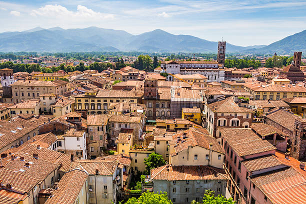 istock View over Italian town Lucca with typical terracotta roofs 491101260
